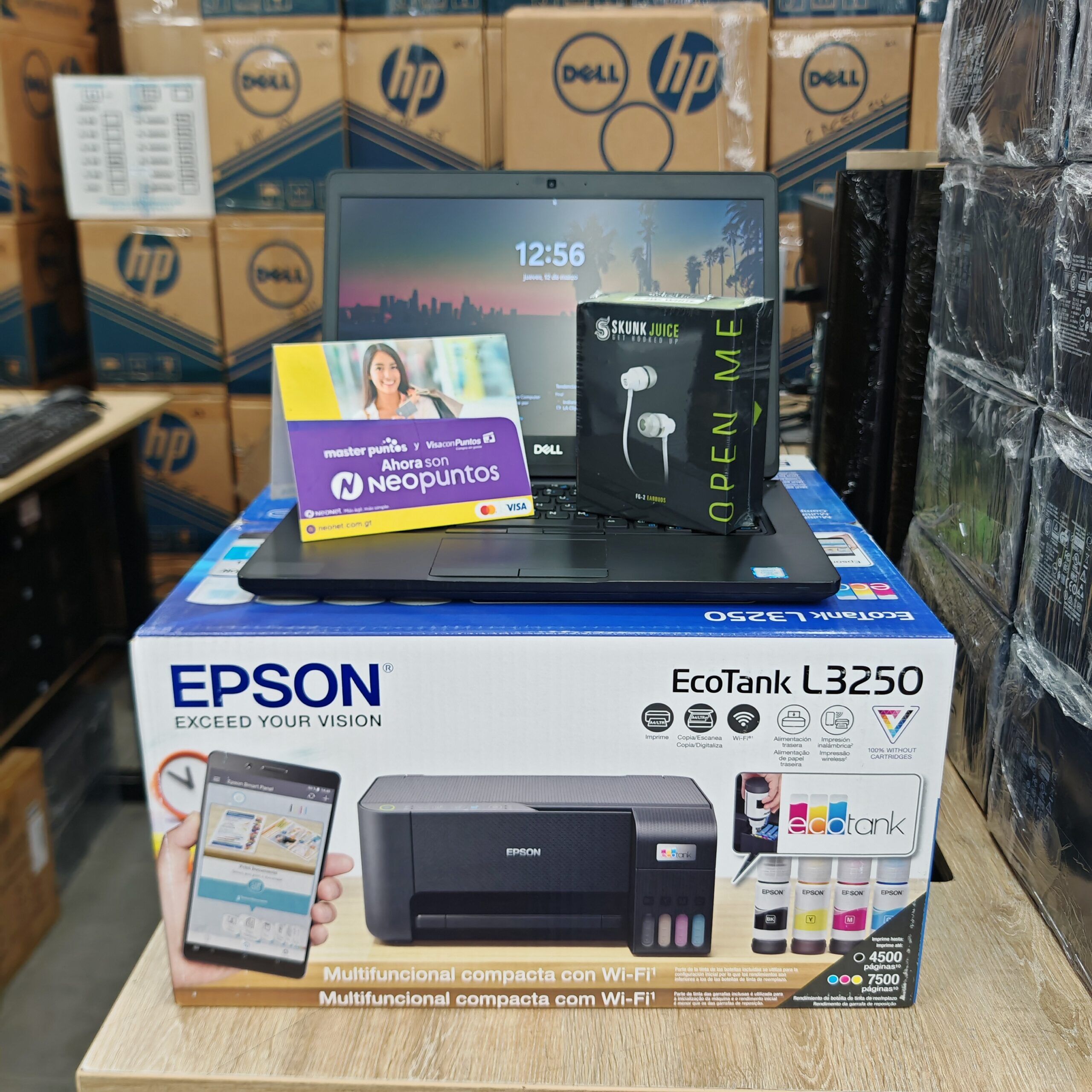 Combo de laptop Dell Core i5 y impresora Epson L3250 en Compusdeguate Guatemala